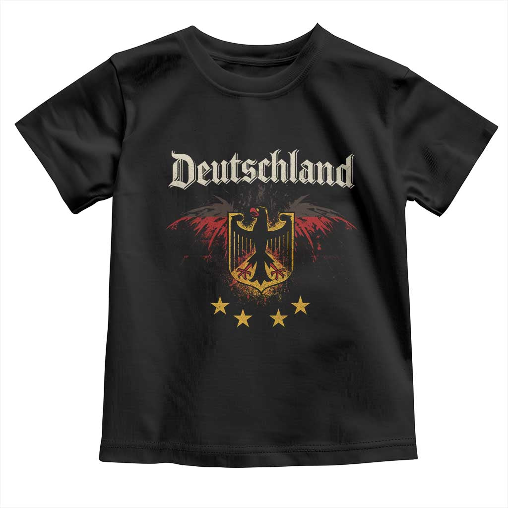 Deutschland German Heritage Pride Toddler T Shirt Bundesadler Coat of Arms Star - Wonder Print Shop