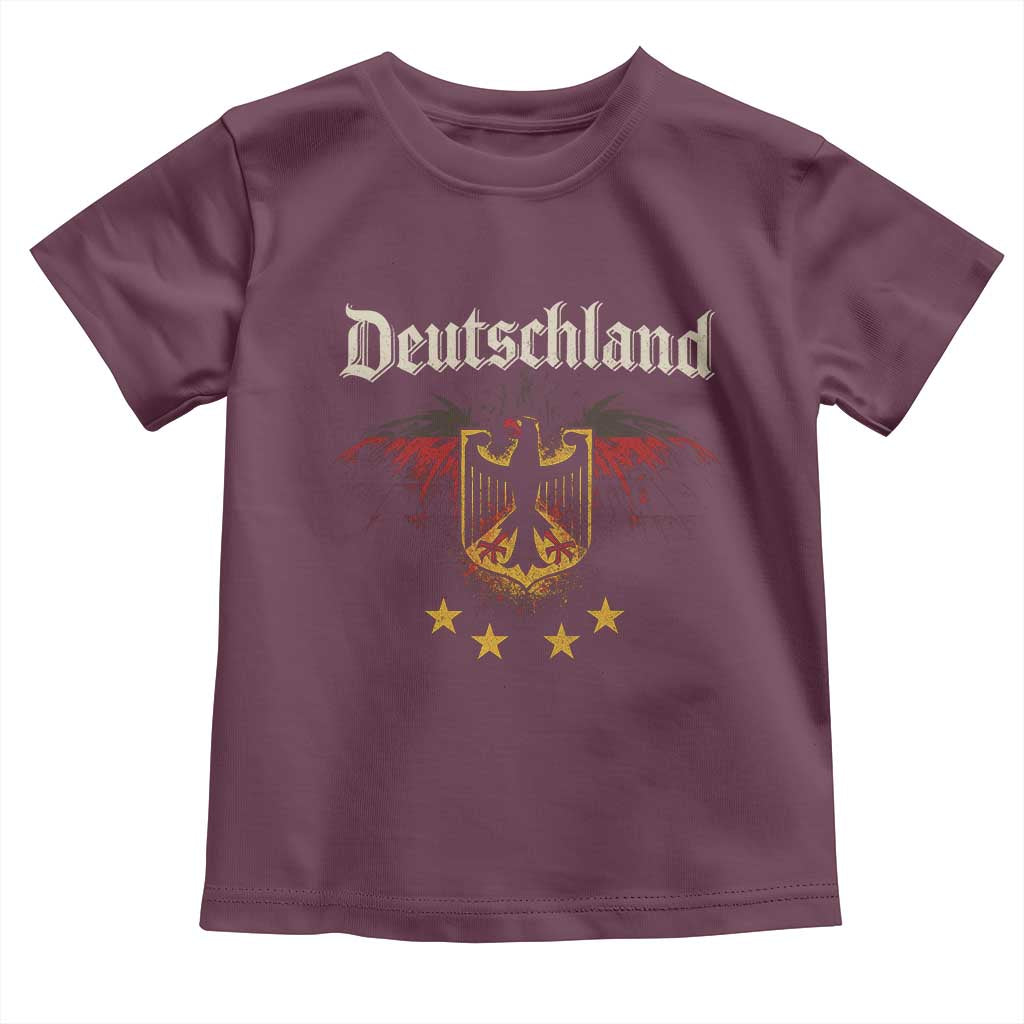 Deutschland German Heritage Pride Toddler T Shirt Bundesadler Coat of Arms Star - Wonder Print Shop