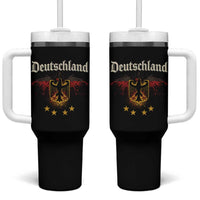 Deutschland German Heritage Pride Tumbler With Handle Bundesadler Coat of Arms Star - Wonder Print Shop