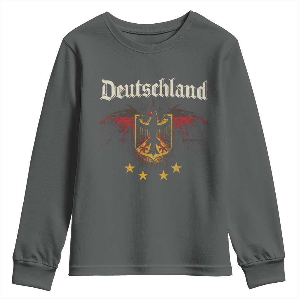 Deutschland German Heritage Pride Youth Sweatshirt Bundesadler Coat of Arms Star - Wonder Print Shop