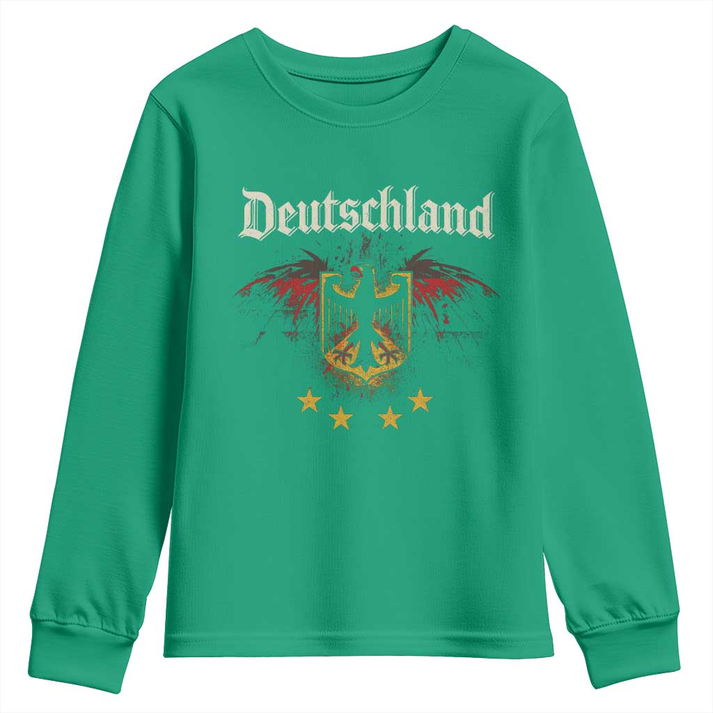 Deutschland German Heritage Pride Youth Sweatshirt Bundesadler Coat of Arms Star - Wonder Print Shop