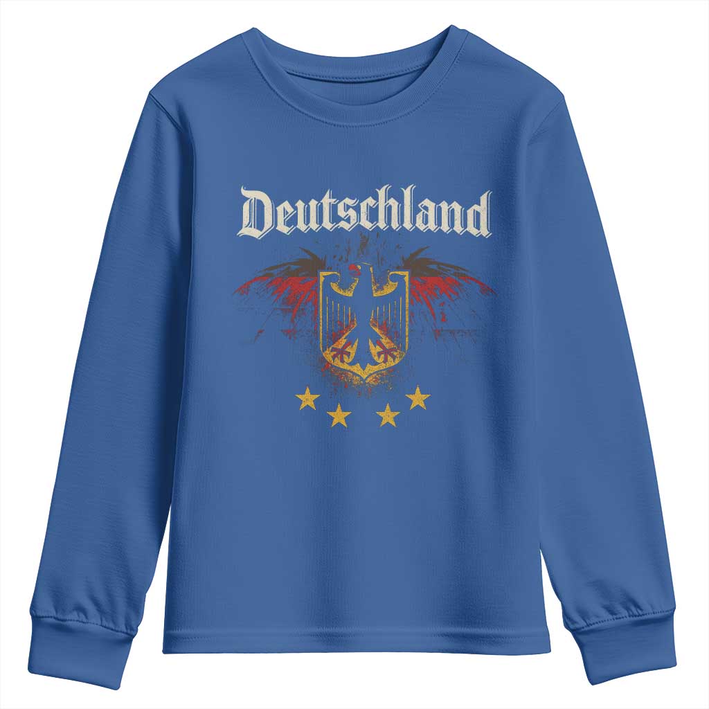 Deutschland German Heritage Pride Youth Sweatshirt Bundesadler Coat of Arms Star - Wonder Print Shop