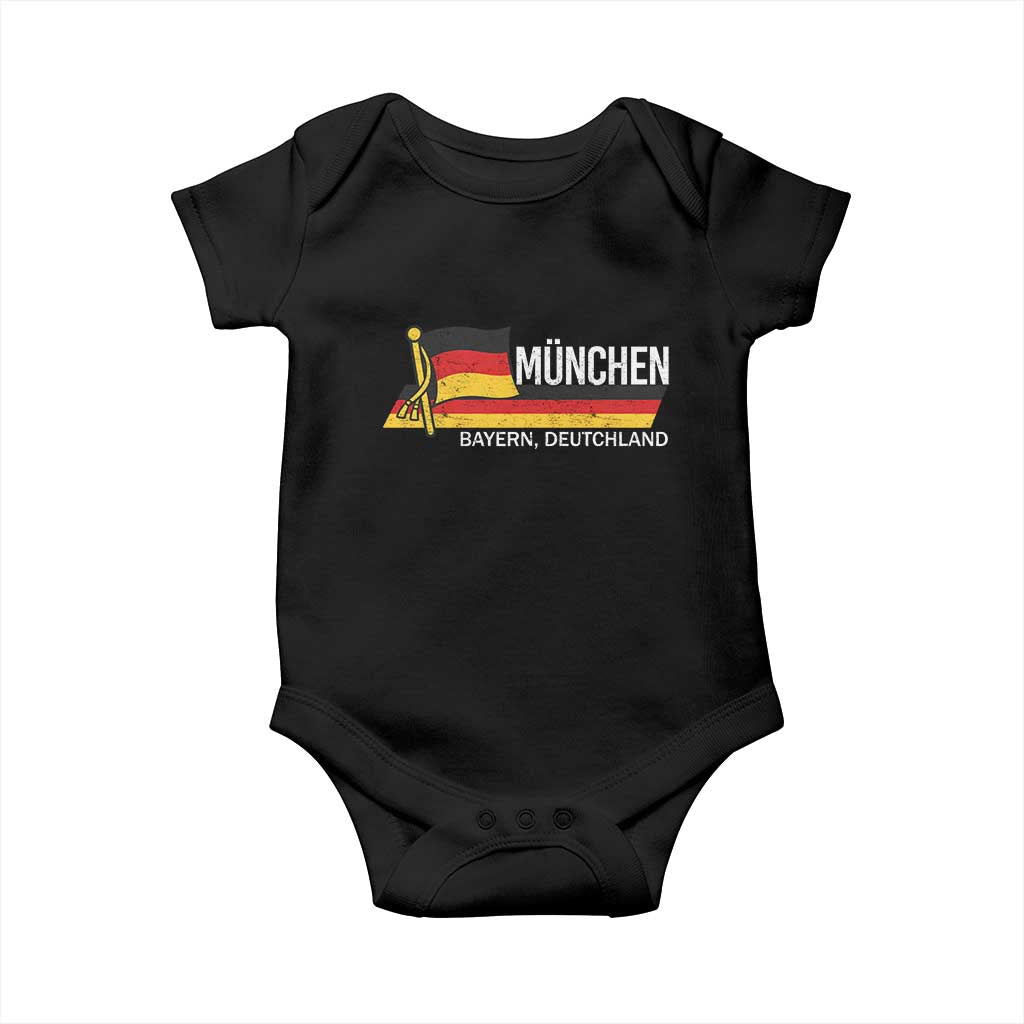 Munchen Bayern German Heritage Pride Germany Flag Baby Onesie - Wonder Print Shop