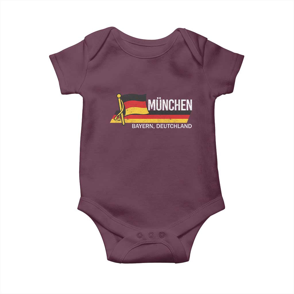 Munchen Bayern German Heritage Pride Germany Flag Baby Onesie - Wonder Print Shop