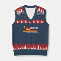 Munchen Bayern German Heritage Pride Germany Flag V-Neck Knit Sweater Vest - Wonder Print Shop