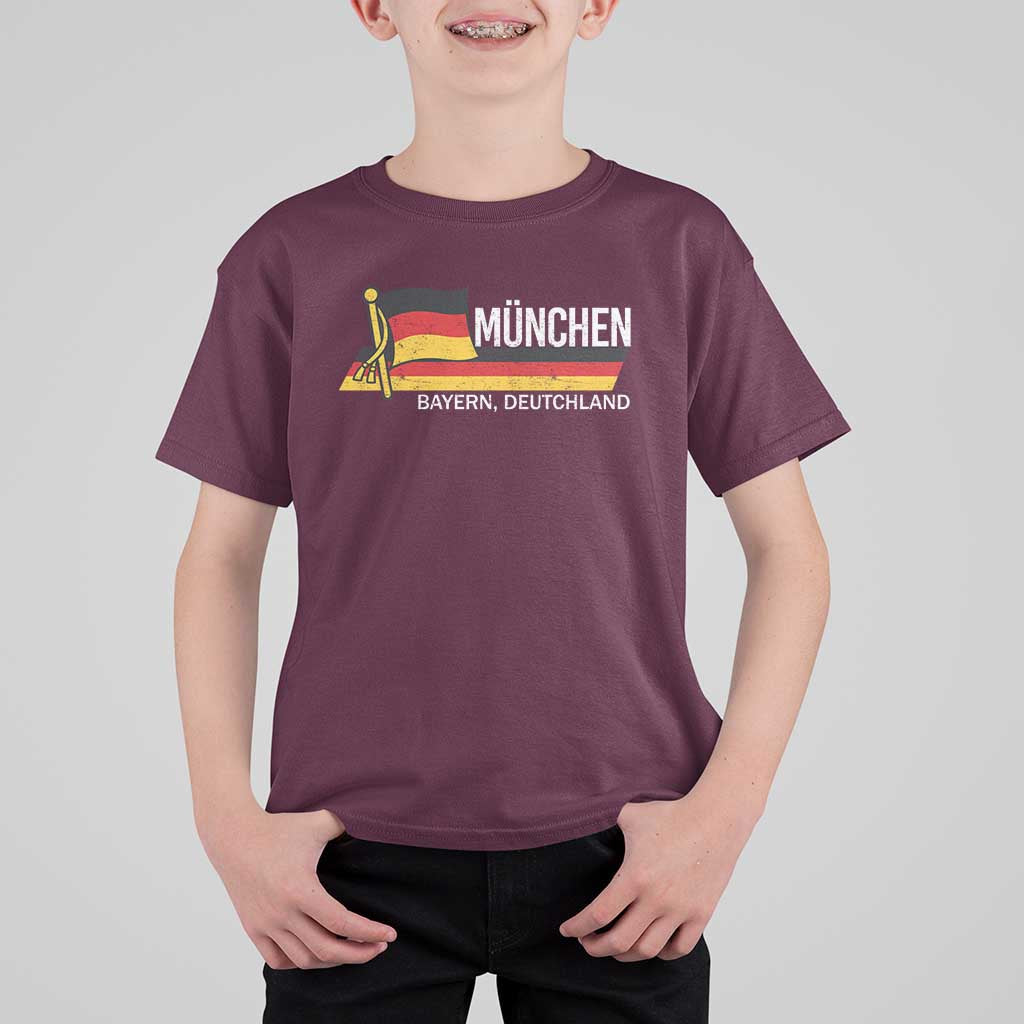 Munchen Bayern German Heritage Pride Germany Flag T Shirt For Kid - Wonder Print Shop