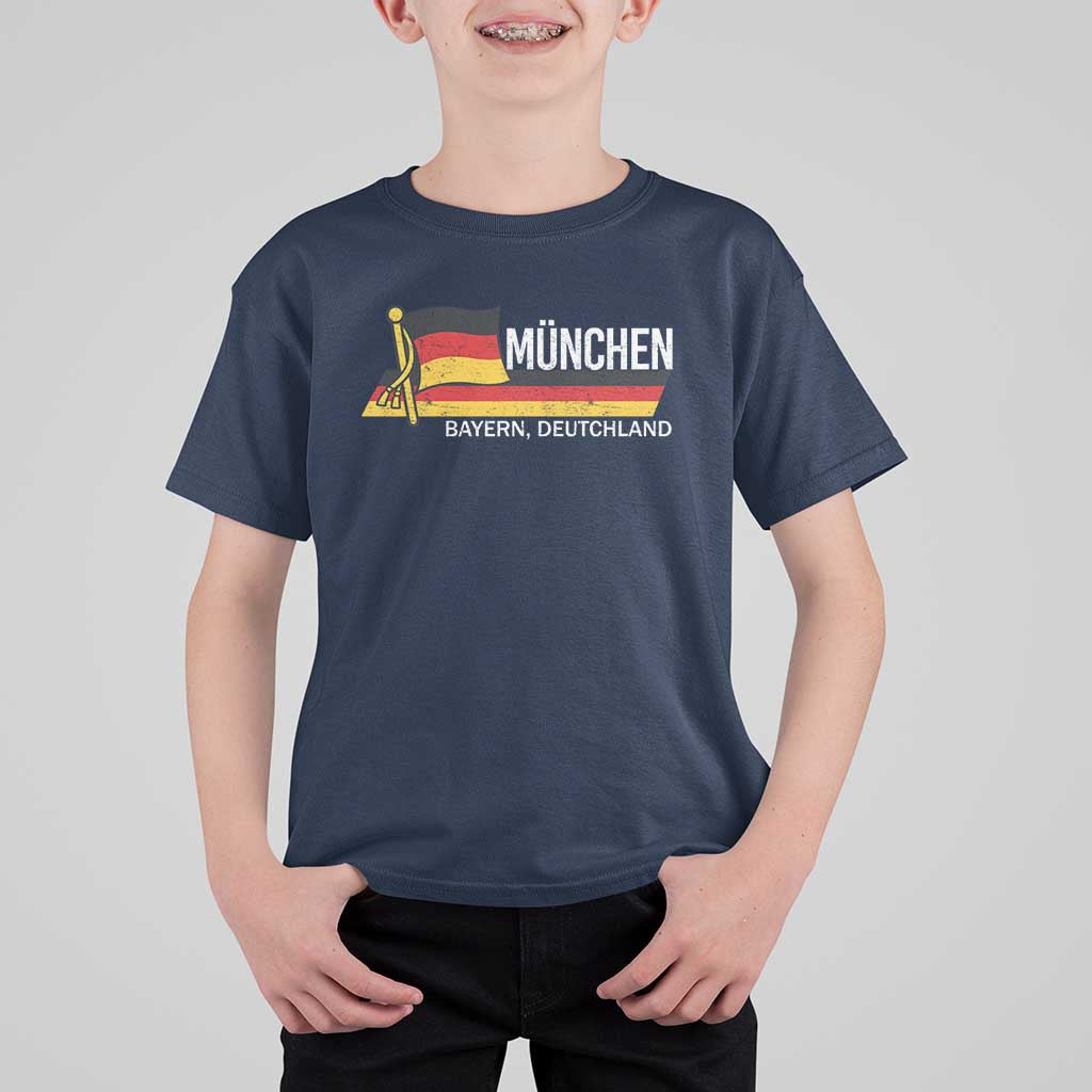 Munchen Bayern German Heritage Pride Germany Flag T Shirt For Kid - Wonder Print Shop