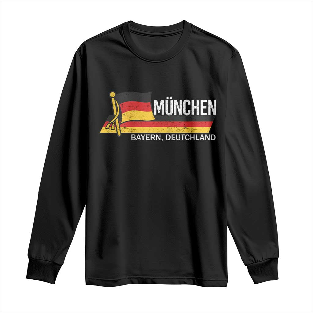 Munchen Bayern German Heritage Pride Germany Flag Long Sleeve Shirt - Wonder Print Shop