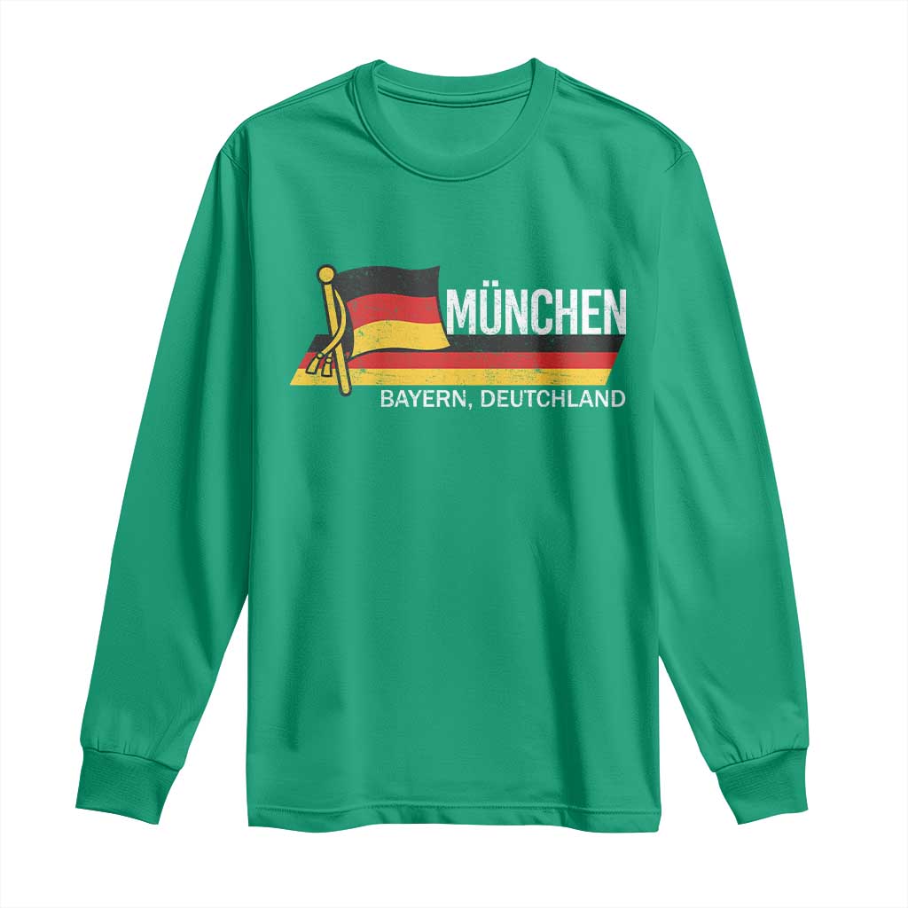 Munchen Bayern German Heritage Pride Germany Flag Long Sleeve Shirt - Wonder Print Shop