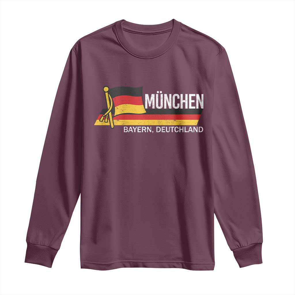 Munchen Bayern German Heritage Pride Germany Flag Long Sleeve Shirt - Wonder Print Shop