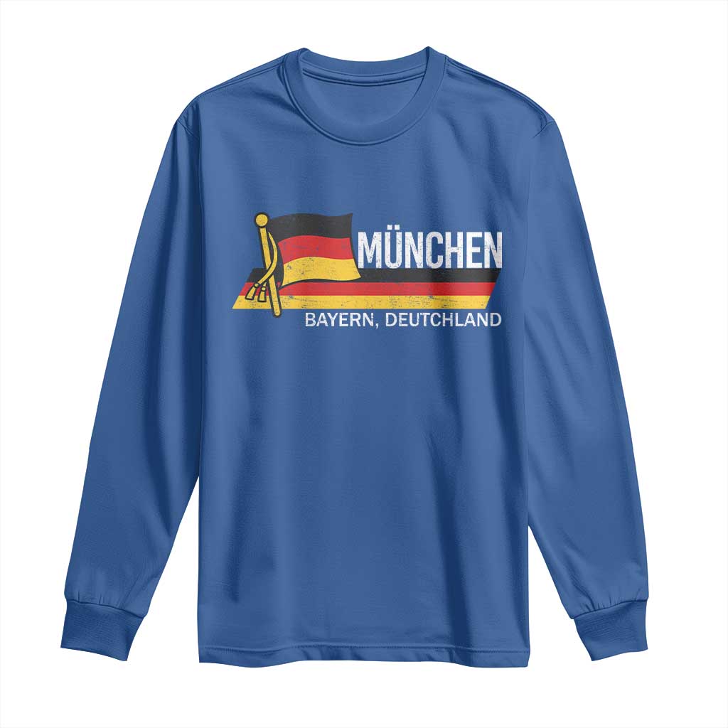 Munchen Bayern German Heritage Pride Germany Flag Long Sleeve Shirt - Wonder Print Shop