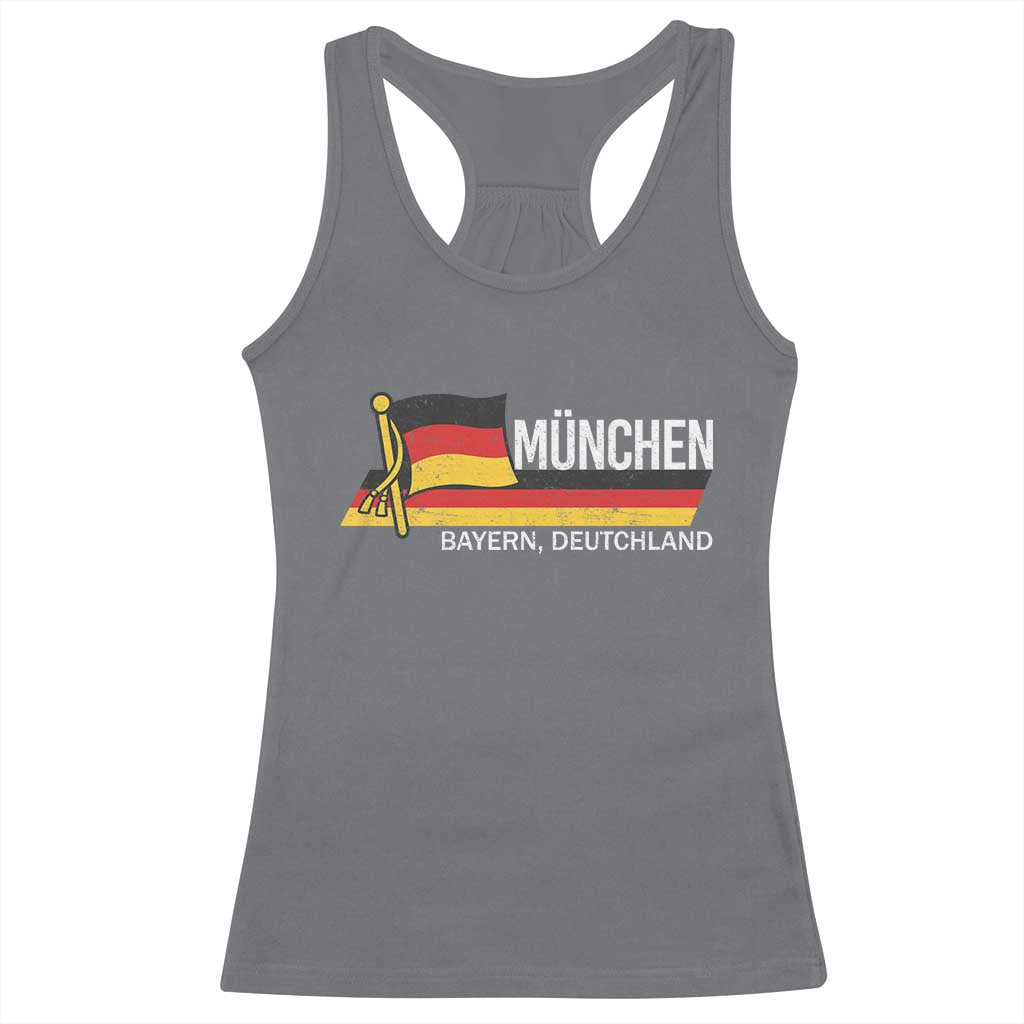 Munchen Bayern German Heritage Pride Germany Flag Racerback Tank Top - Wonder Print Shop