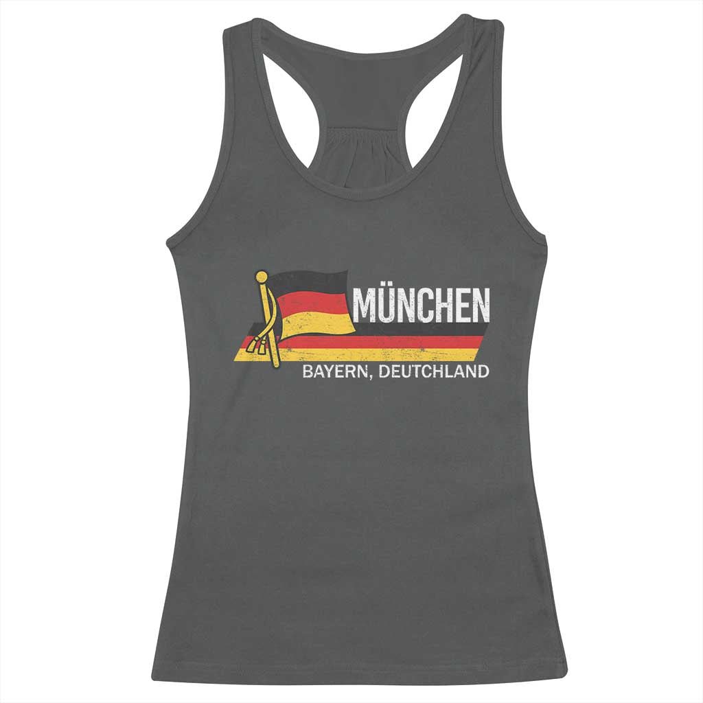 Munchen Bayern German Heritage Pride Germany Flag Racerback Tank Top - Wonder Print Shop
