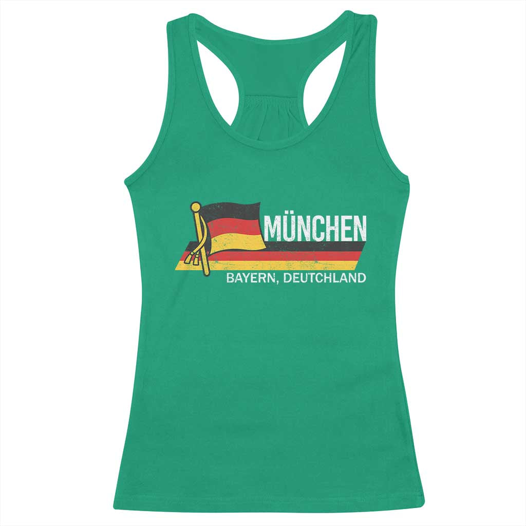 Munchen Bayern German Heritage Pride Germany Flag Racerback Tank Top - Wonder Print Shop