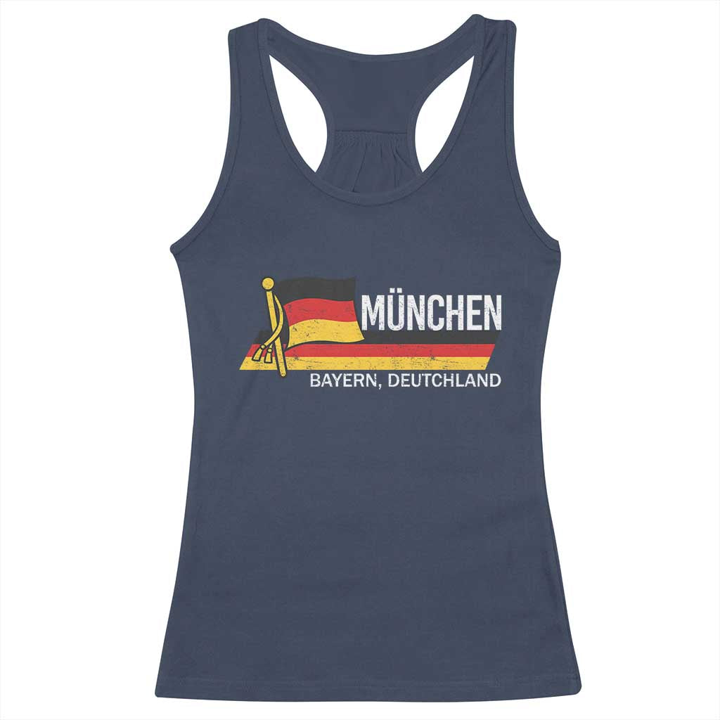 Munchen Bayern German Heritage Pride Germany Flag Racerback Tank Top - Wonder Print Shop