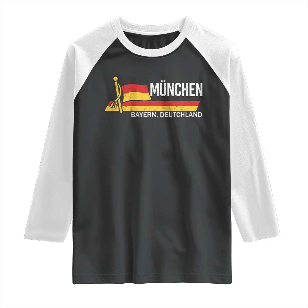 Munchen Bayern German Heritage Pride Germany Flag Raglan Shirt - Wonder Print Shop