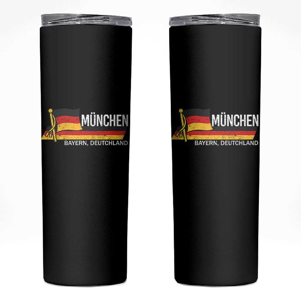 Munchen Bayern German Heritage Pride Germany Flag Skinny Tumbler - Wonder Print Shop