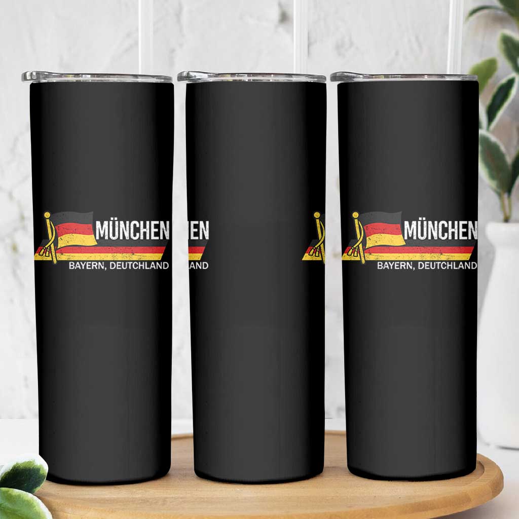Munchen Bayern German Heritage Pride Germany Flag Skinny Tumbler - Wonder Print Shop