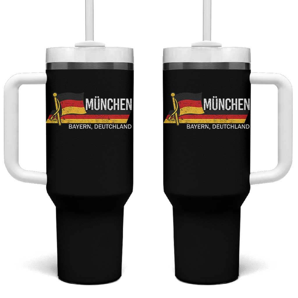 Munchen Bayern German Heritage Pride Germany Flag Tumbler With Handle - Wonder Print Shop