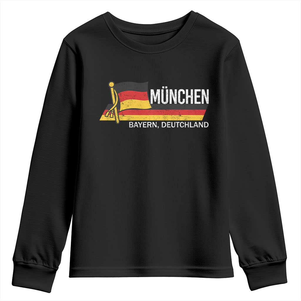 Munchen Bayern German Heritage Pride Germany Flag Youth Sweatshirt - Wonder Print Shop
