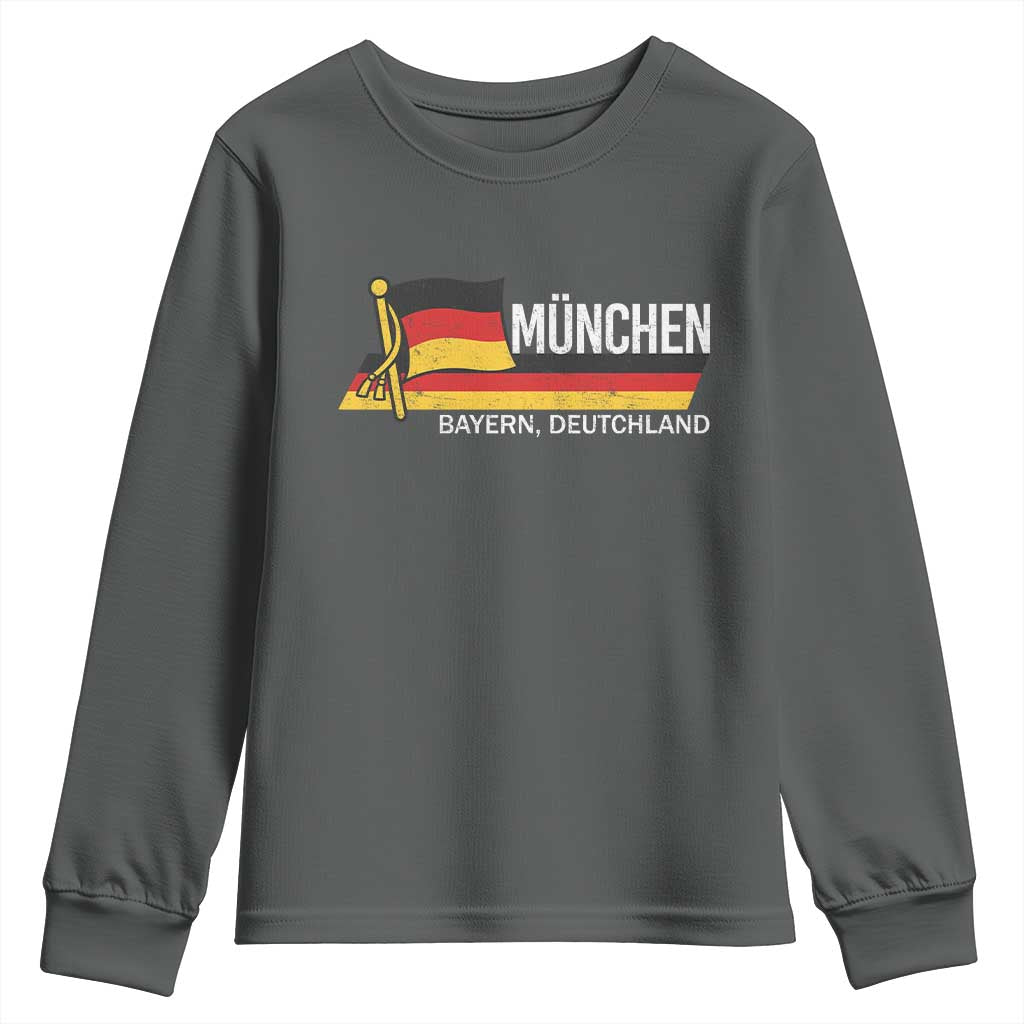 Munchen Bayern German Heritage Pride Germany Flag Youth Sweatshirt - Wonder Print Shop