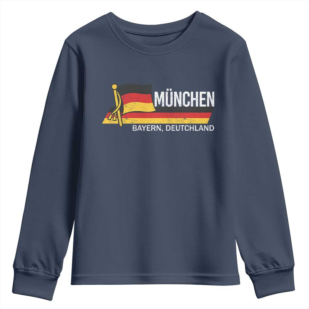Munchen Bayern German Heritage Pride Germany Flag Youth Sweatshirt - Wonder Print Shop