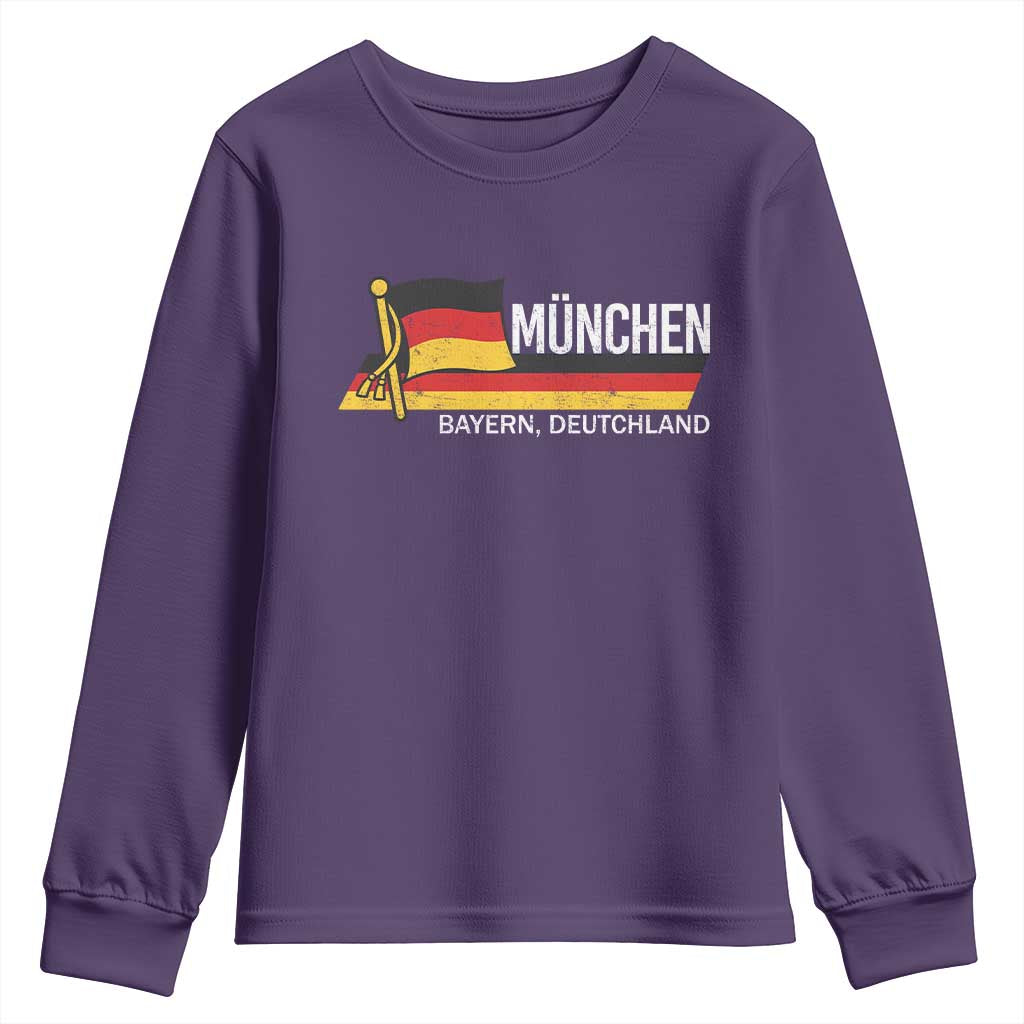 Munchen Bayern German Heritage Pride Germany Flag Youth Sweatshirt - Wonder Print Shop