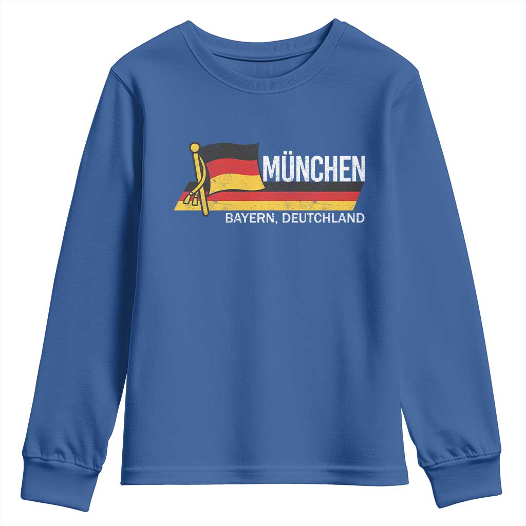 Munchen Bayern German Heritage Pride Germany Flag Youth Sweatshirt - Wonder Print Shop