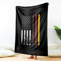 Patriotic Vintage German American Flag Throw Blanket Germany Heritage Pride - Wonder Print Shop