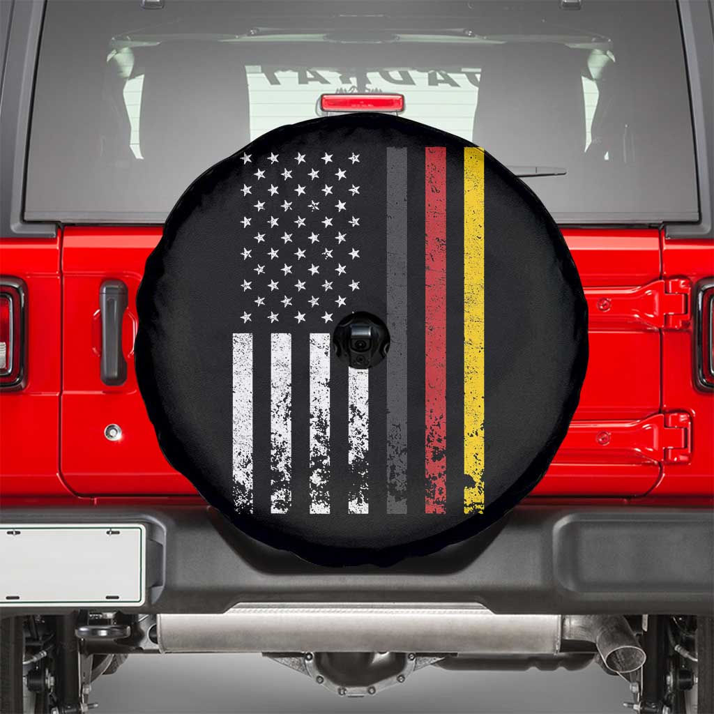 Patriotic Vintage German American Flag Spare Tire Cover Germany Heritage Pride - Wonder Print Shop