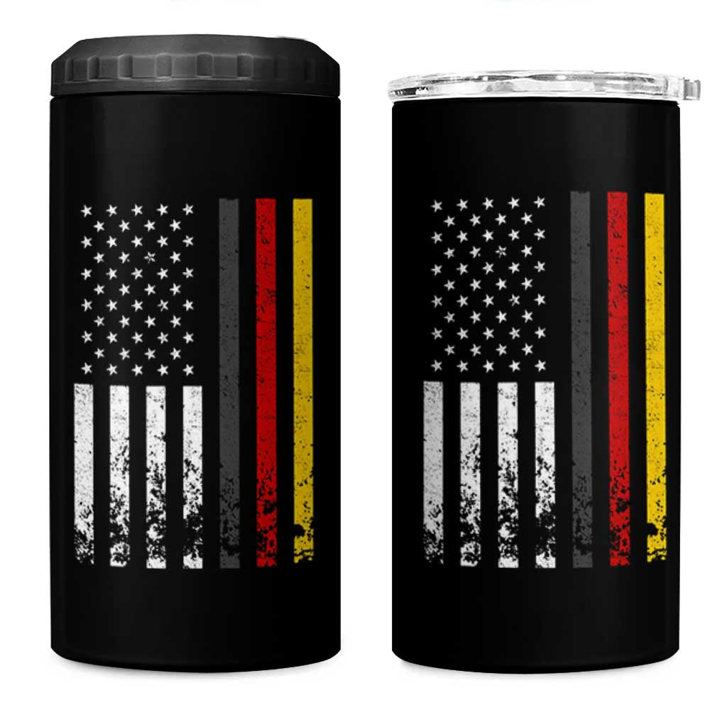 Patriotic Vintage German American Flag 4 in 1 Can Cooler Tumbler Germany Heritage Pride - Wonder Print Shop