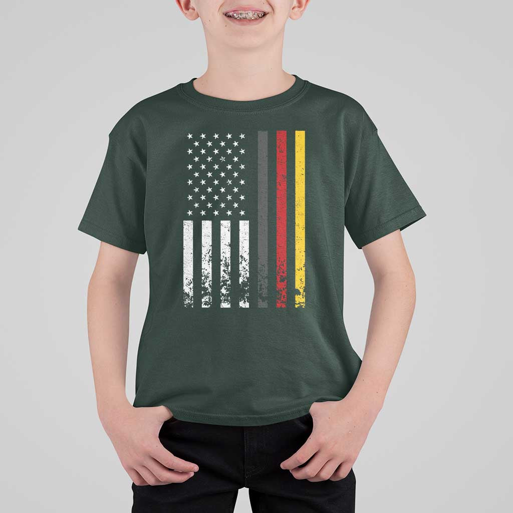 Patriotic Vintage German American Flag T Shirt For Kid Germany Heritage Pride - Wonder Print Shop