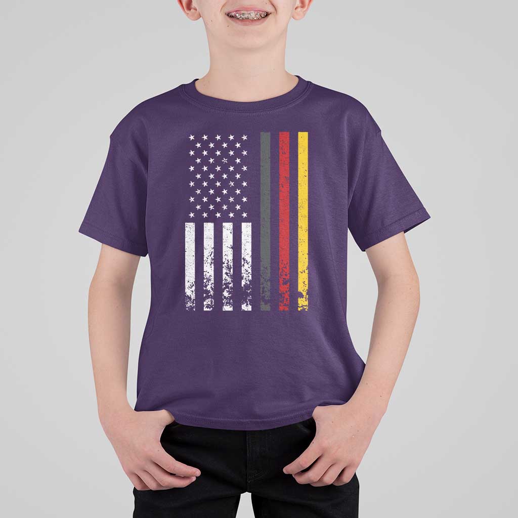 Patriotic Vintage German American Flag T Shirt For Kid Germany Heritage Pride - Wonder Print Shop