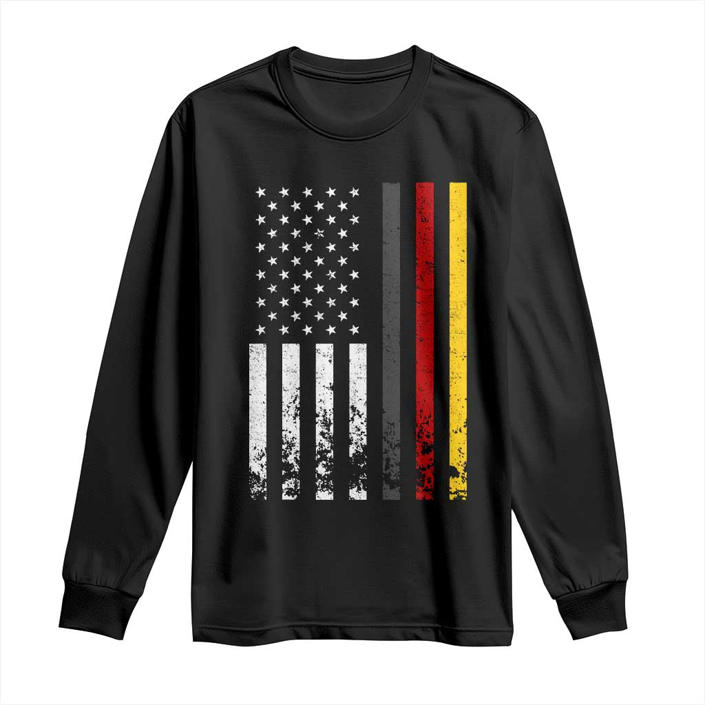 Patriotic Vintage German American Flag Long Sleeve Shirt Germany Heritage Pride - Wonder Print Shop