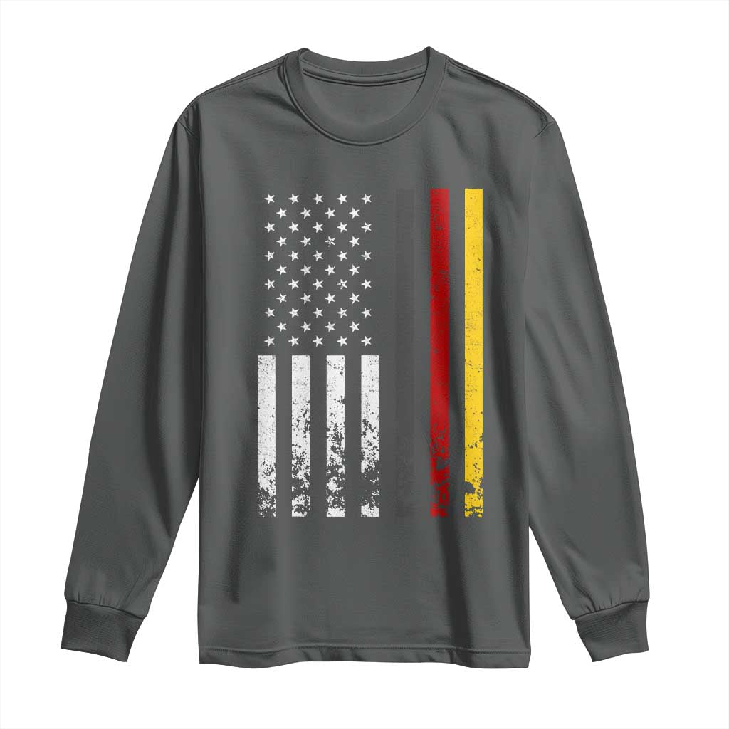 Patriotic Vintage German American Flag Long Sleeve Shirt Germany Heritage Pride - Wonder Print Shop