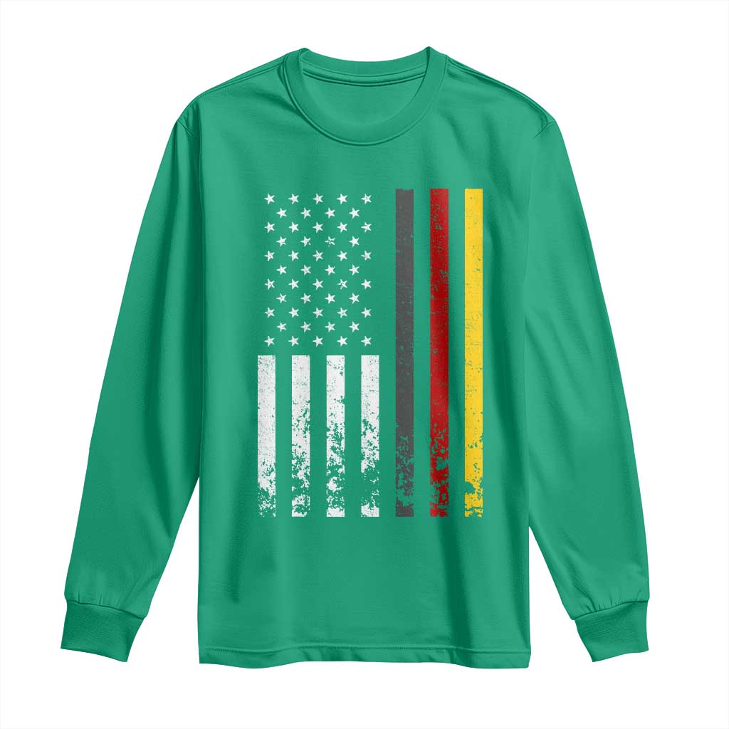 Patriotic Vintage German American Flag Long Sleeve Shirt Germany Heritage Pride - Wonder Print Shop