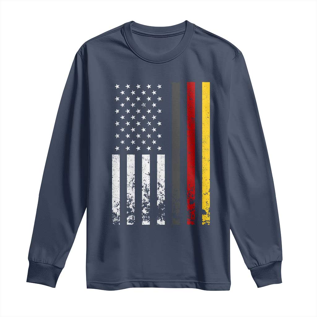 Patriotic Vintage German American Flag Long Sleeve Shirt Germany Heritage Pride - Wonder Print Shop