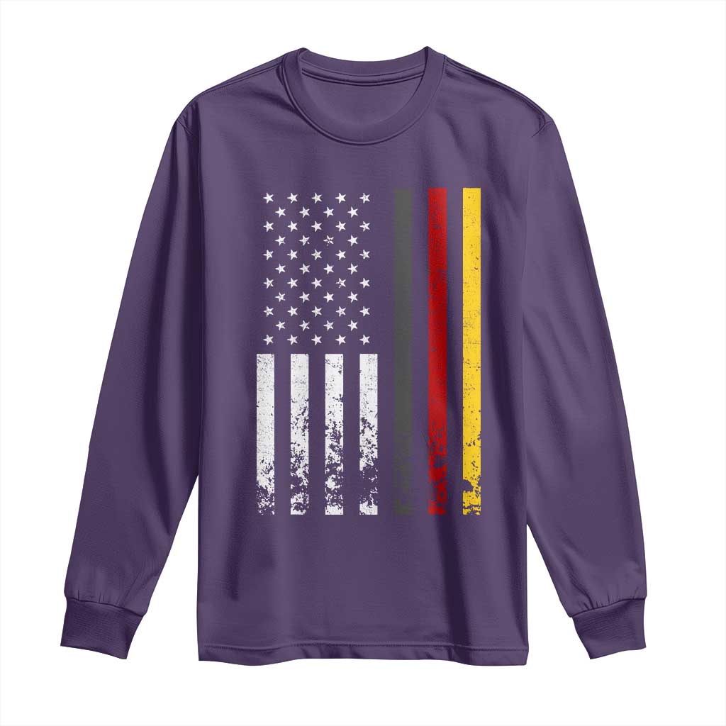 Patriotic Vintage German American Flag Long Sleeve Shirt Germany Heritage Pride - Wonder Print Shop