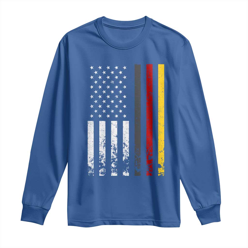 Patriotic Vintage German American Flag Long Sleeve Shirt Germany Heritage Pride - Wonder Print Shop