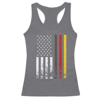 Patriotic Vintage German American Flag Racerback Tank Top Germany Heritage Pride - Wonder Print Shop