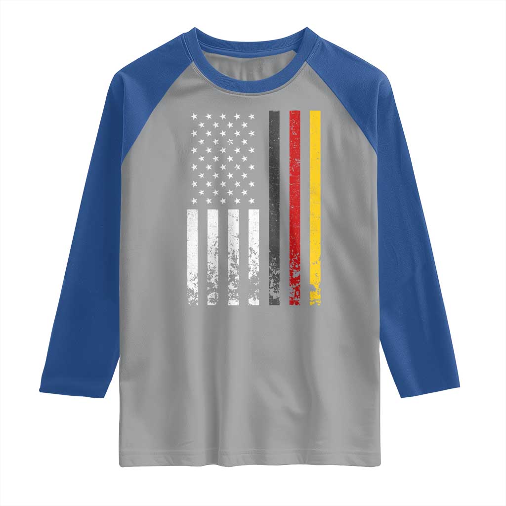 Patriotic Vintage German American Flag Raglan Shirt Germany Heritage Pride - Wonder Print Shop