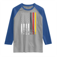 Patriotic Vintage German American Flag Raglan Shirt Germany Heritage Pride - Wonder Print Shop