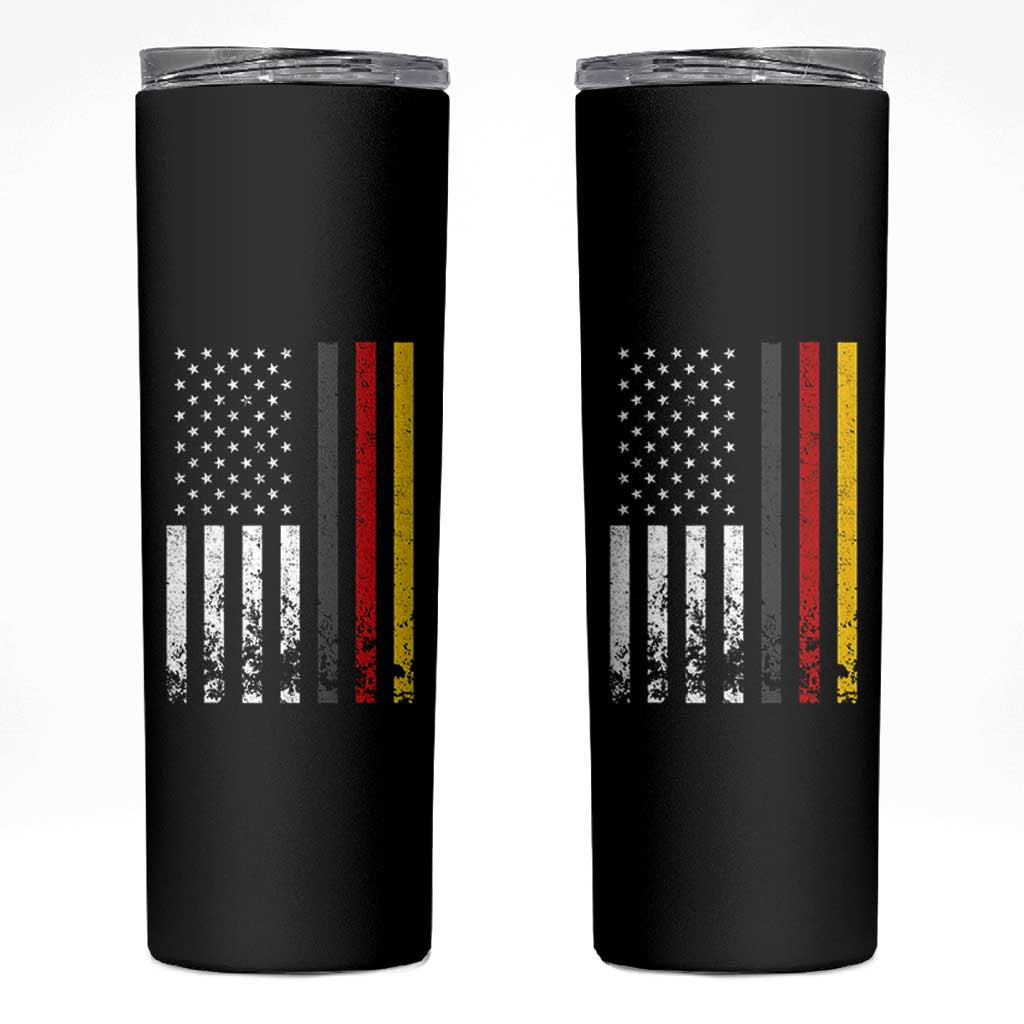Patriotic Vintage German American Flag Skinny Tumbler Germany Heritage Pride - Wonder Print Shop