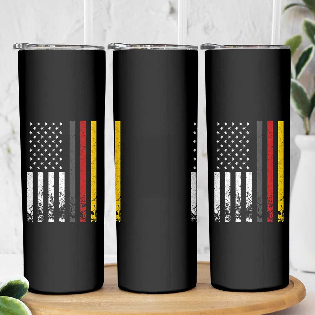 Patriotic Vintage German American Flag Skinny Tumbler Germany Heritage Pride - Wonder Print Shop