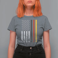 Patriotic Vintage German American Flag T Shirt For Women Germany Heritage Pride - Wonder Print Shop