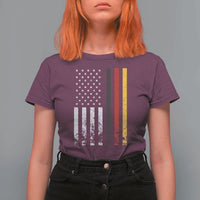 Patriotic Vintage German American Flag T Shirt For Women Germany Heritage Pride - Wonder Print Shop