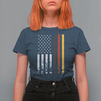 Patriotic Vintage German American Flag T Shirt For Women Germany Heritage Pride - Wonder Print Shop