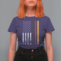 Patriotic Vintage German American Flag T Shirt For Women Germany Heritage Pride - Wonder Print Shop