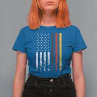 Patriotic Vintage German American Flag T Shirt For Women Germany Heritage Pride - Wonder Print Shop