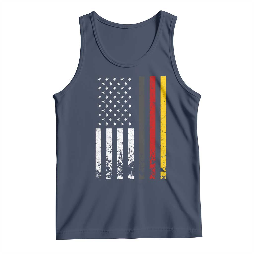 Patriotic Vintage German American Flag Tank Top Germany Heritage Pride - Wonder Print Shop